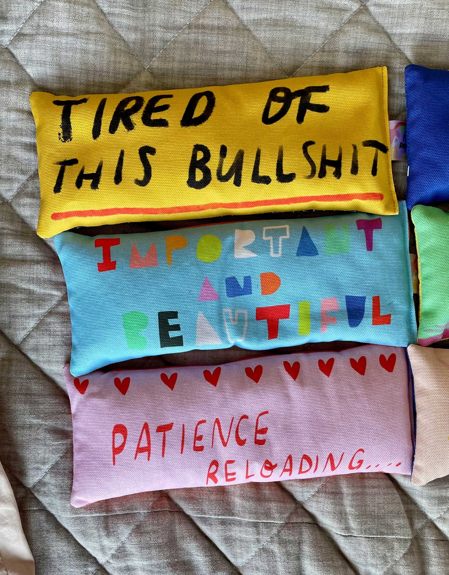 TIRED OF THIS BULLSH*T Handmade Lavender Bag: for zen, meditation deep sleep and yoga