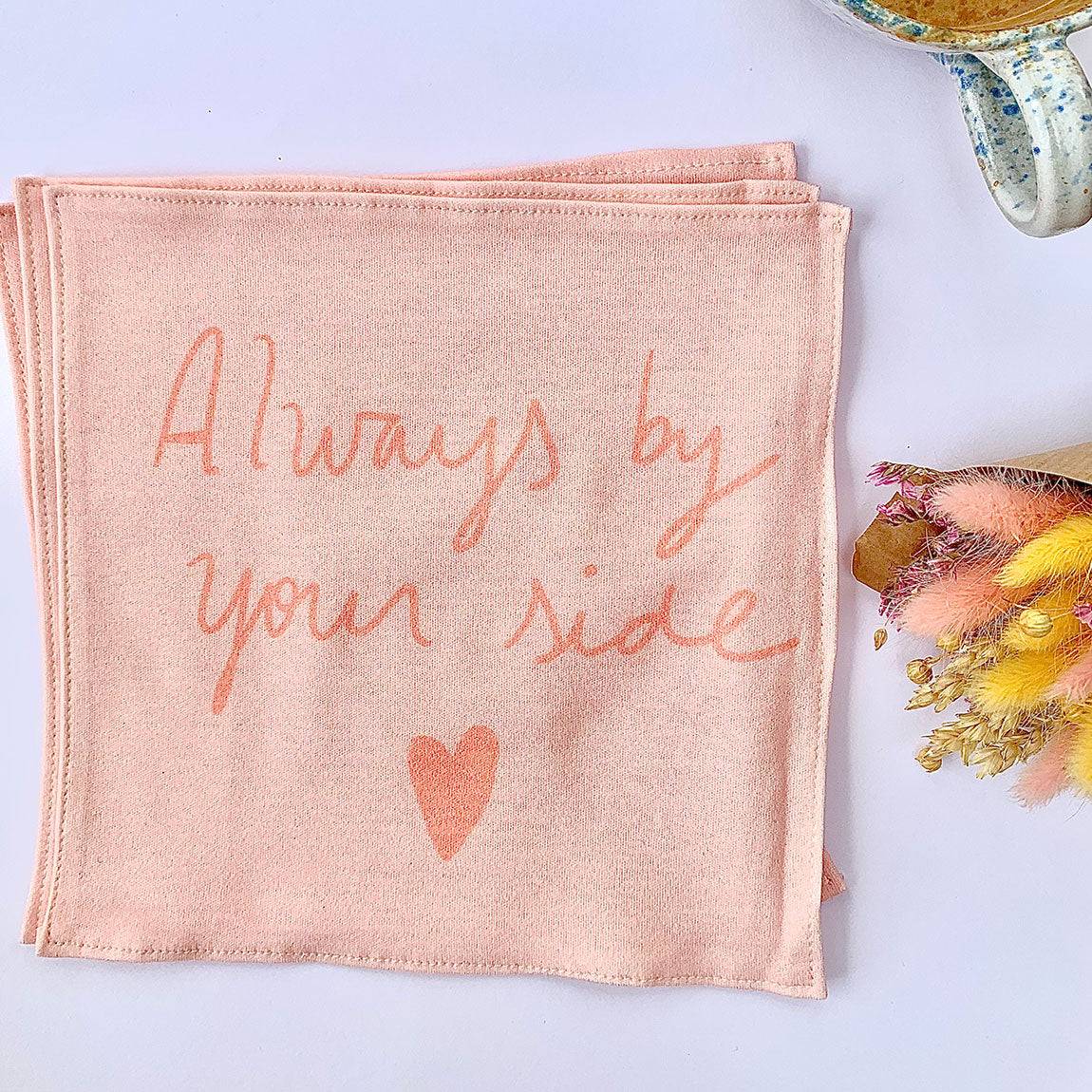 Always by your side organic cotton handkerchief