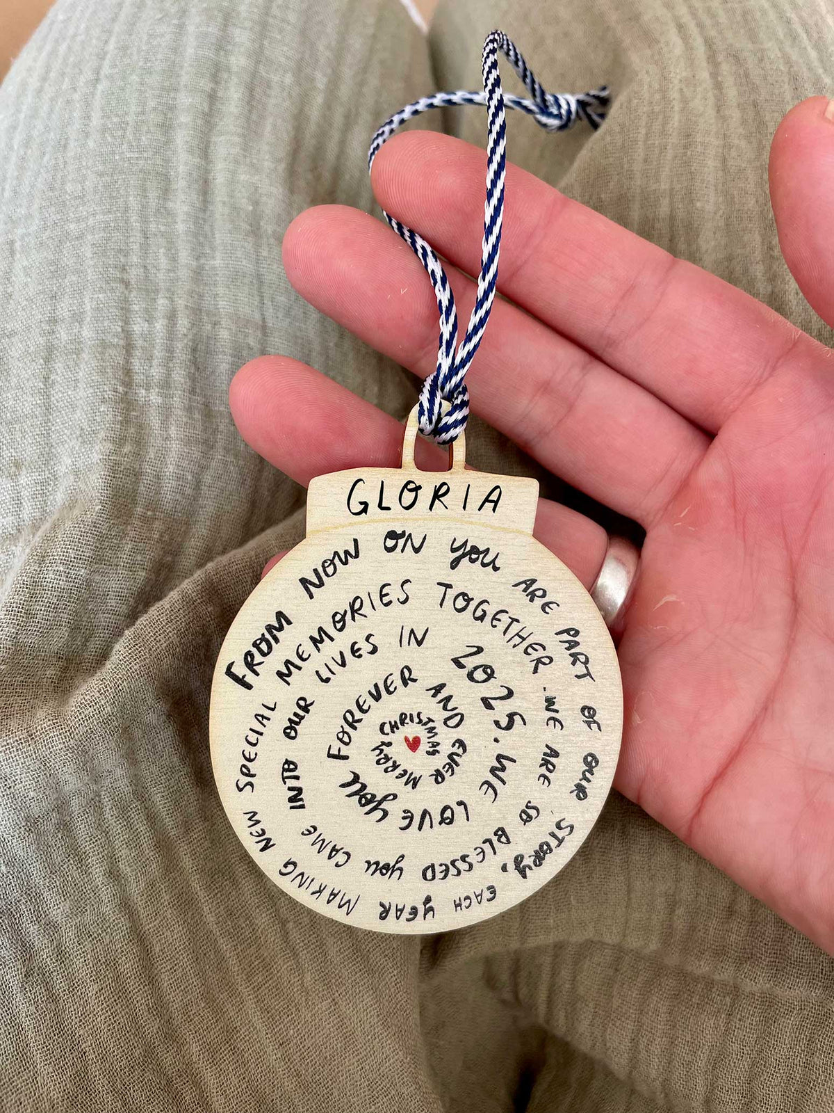 Wooden Christmas Ornament Baby's first Christmas 2026