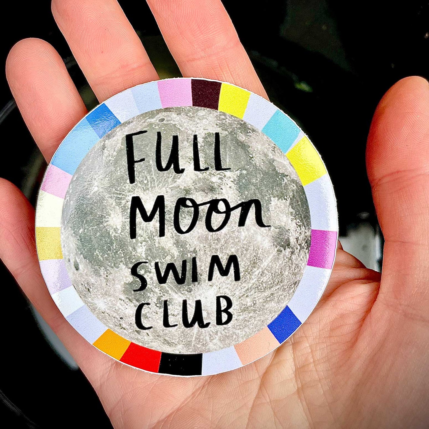 Full Moon Swim Club vinyl sticker