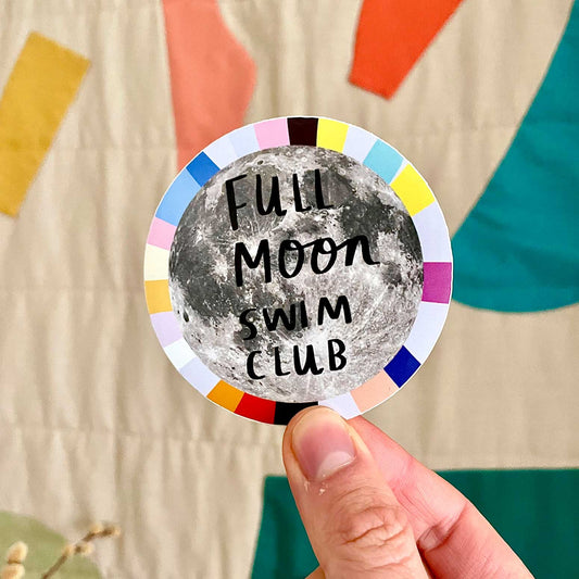 Full Moon Swim Club vinyl sticker