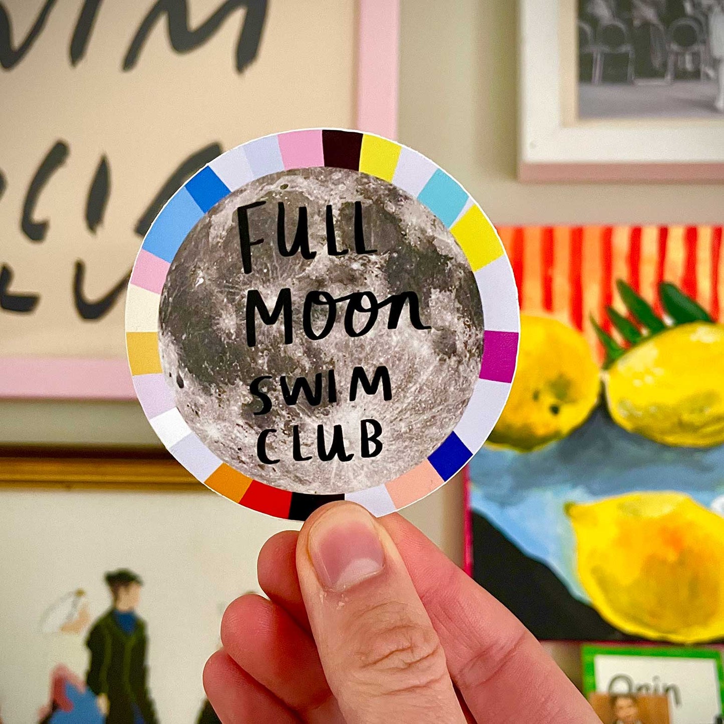 Full Moon Swim Club vinyl sticker