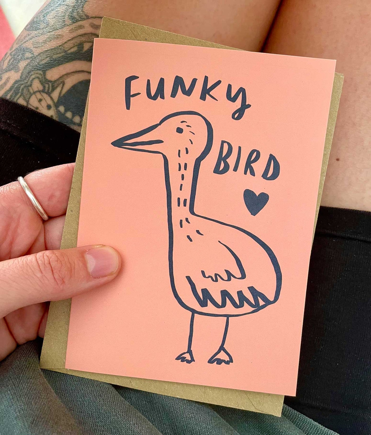 Funky Bird greeting card