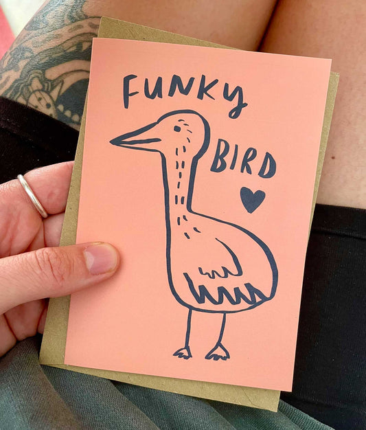 Funky Bird greeting card
