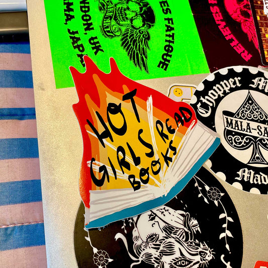 Hot Girls Read Books Vinyl Sticker