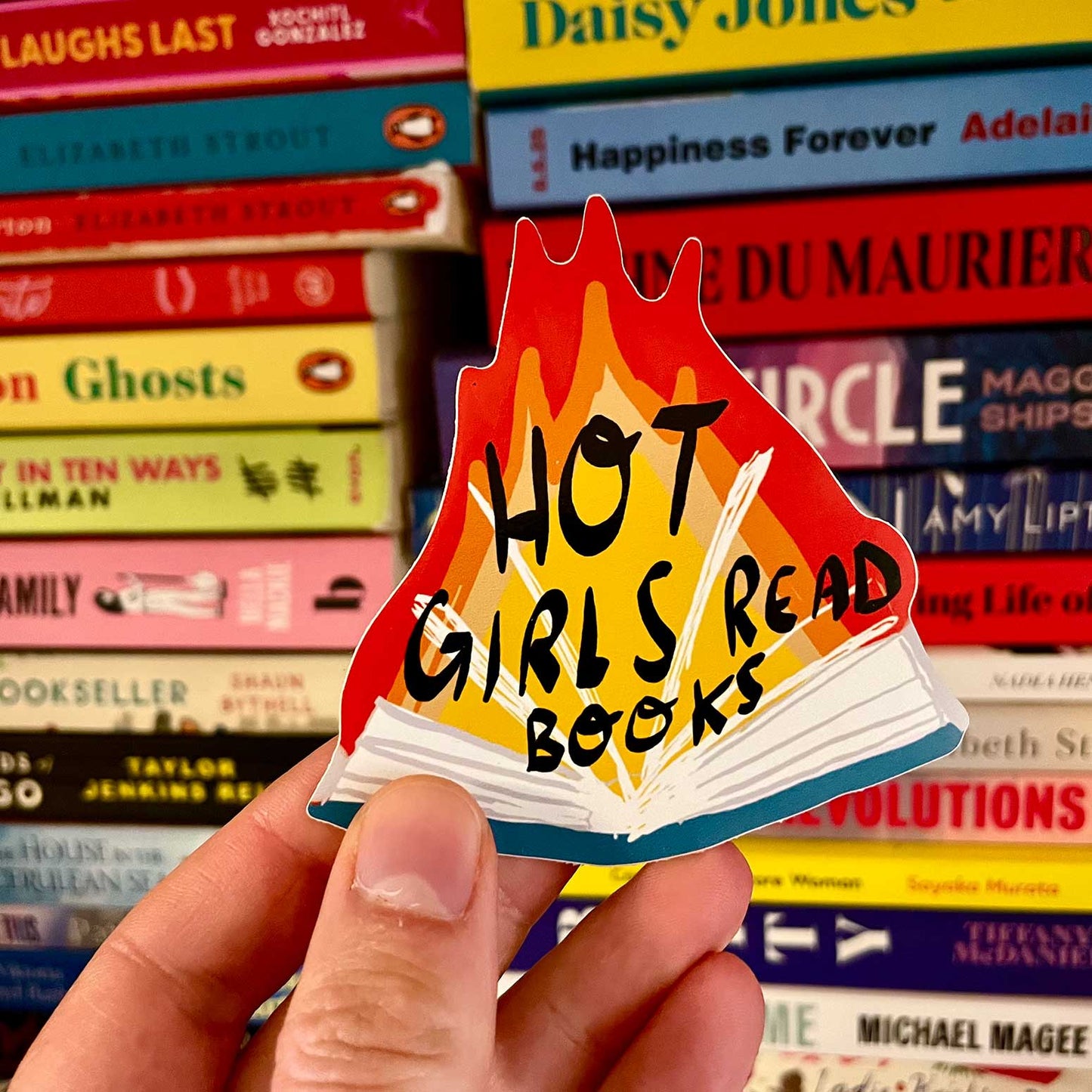 Hot Girls Read Books Vinyl Sticker