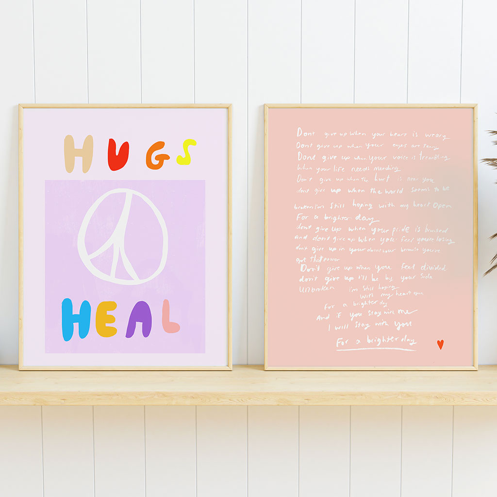 Print: HUGS HEAL