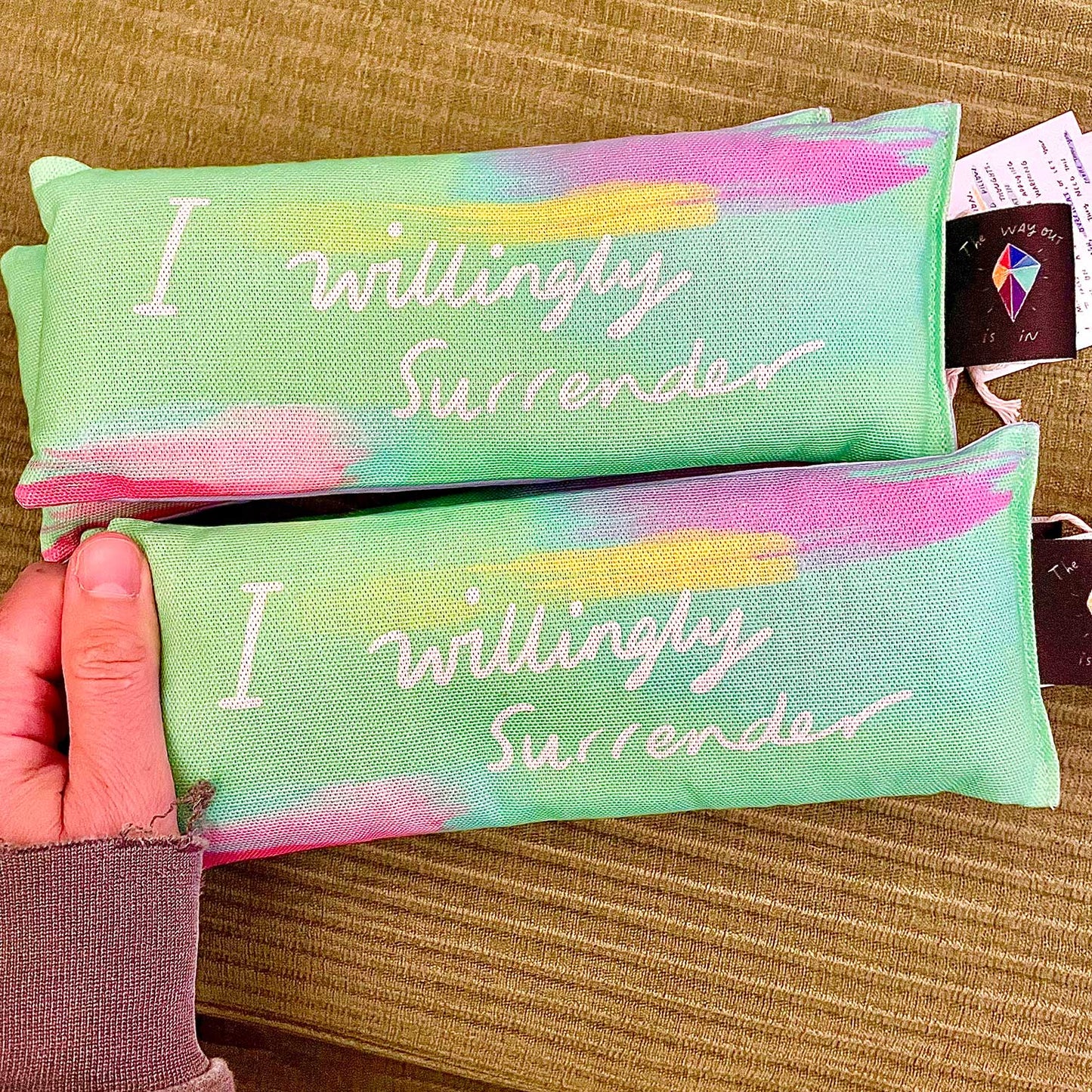 I willingly surrender Handmade Lavender Bag: for zen, meditation deep sleep and yoga