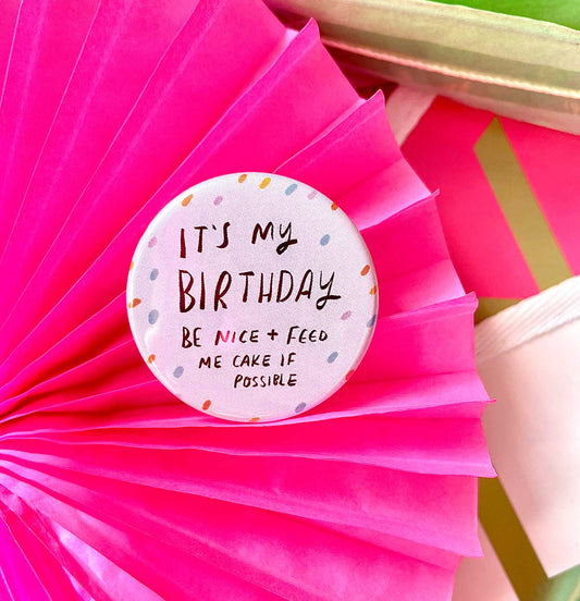 Cake birthday badge