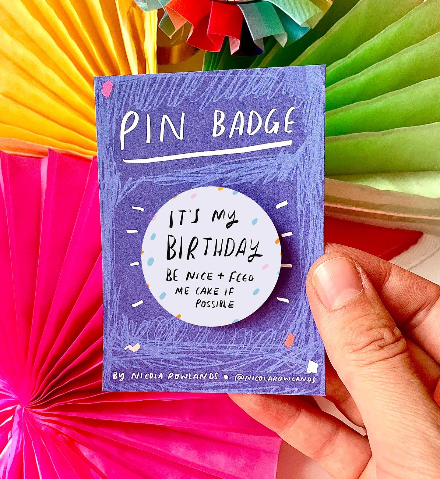Cake birthday badge