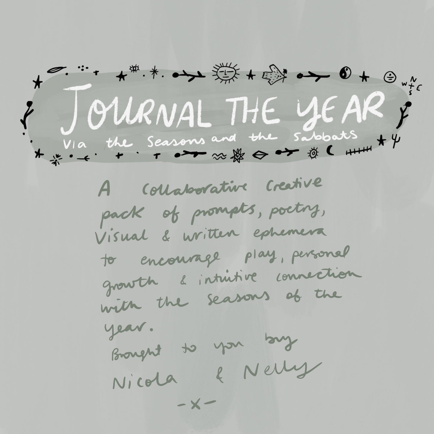 Spring Equinox Journal The Year collage kit with prompts to inspire and lead you to your goals.