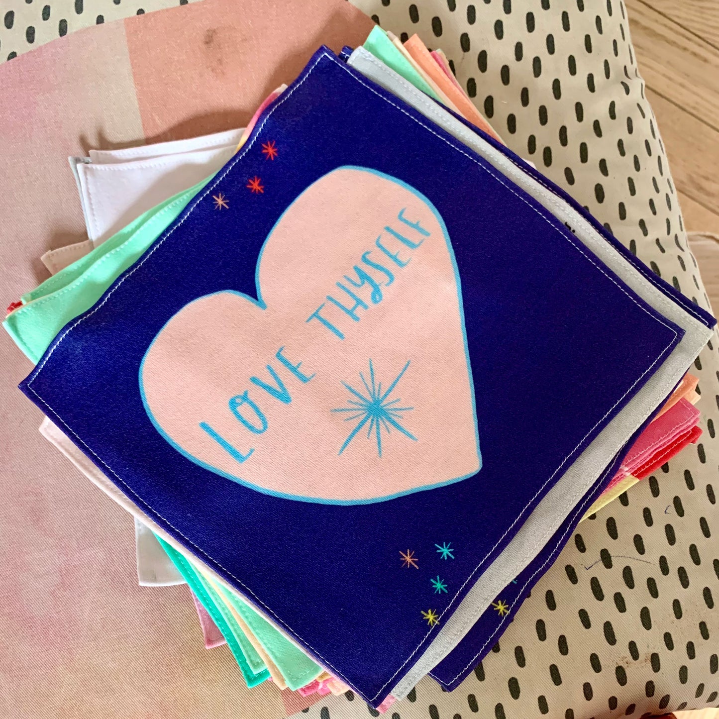 Love Thyself organic cotton handkerchief