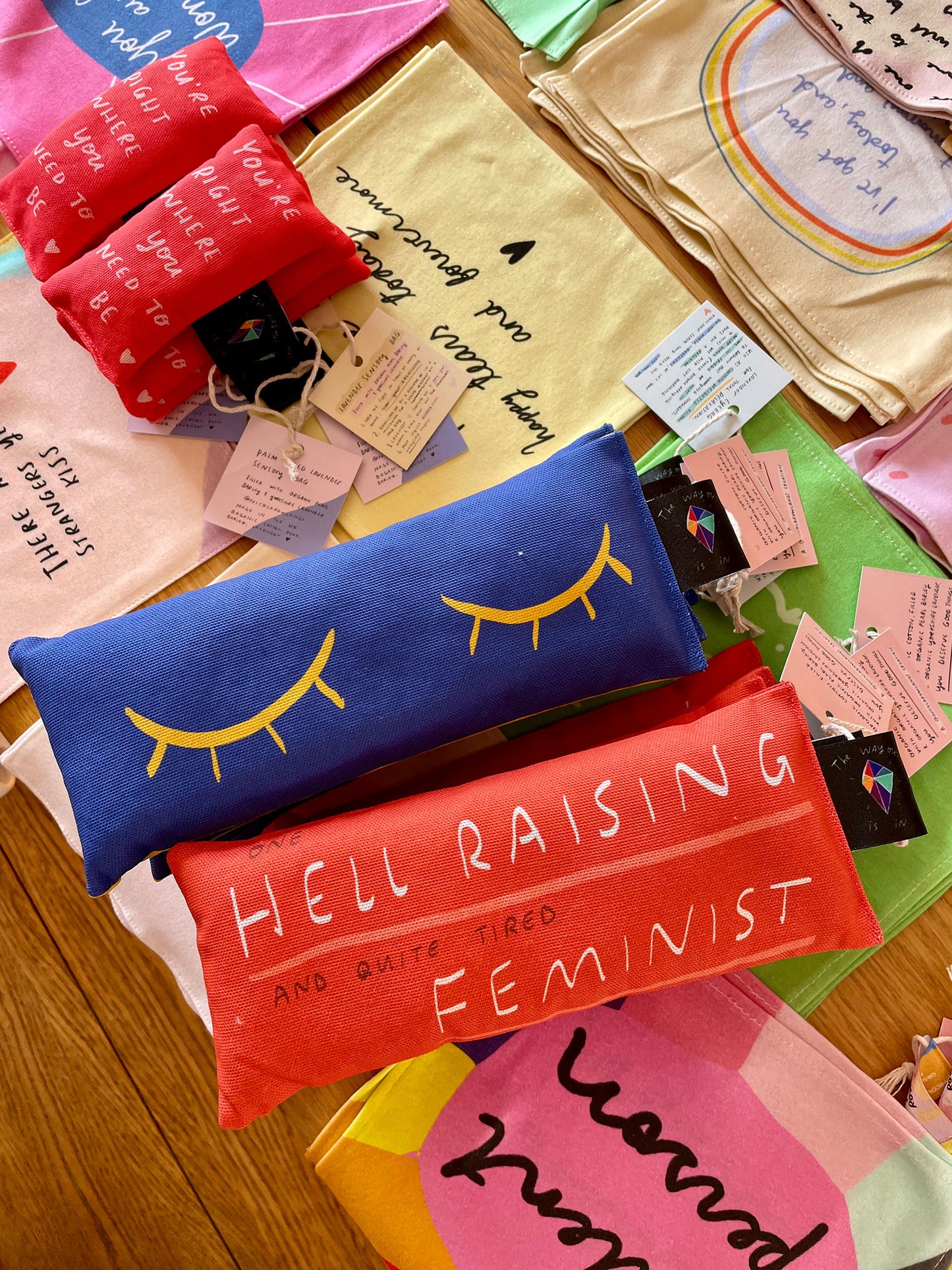 Hell Raising Feminist - Handmade Lavender Eye Bag