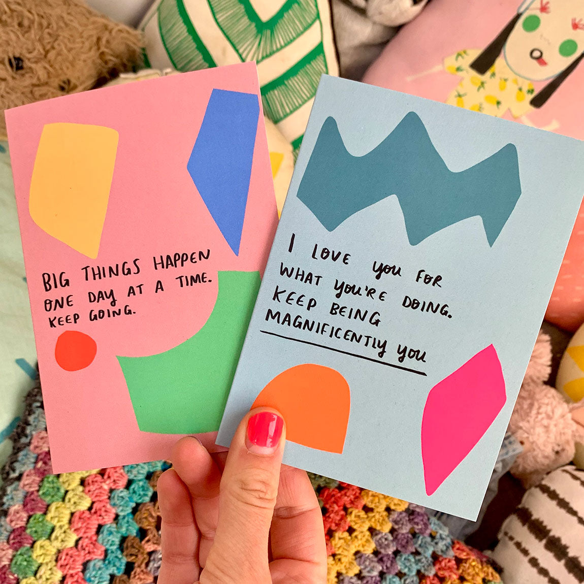 One foot in front of the other card