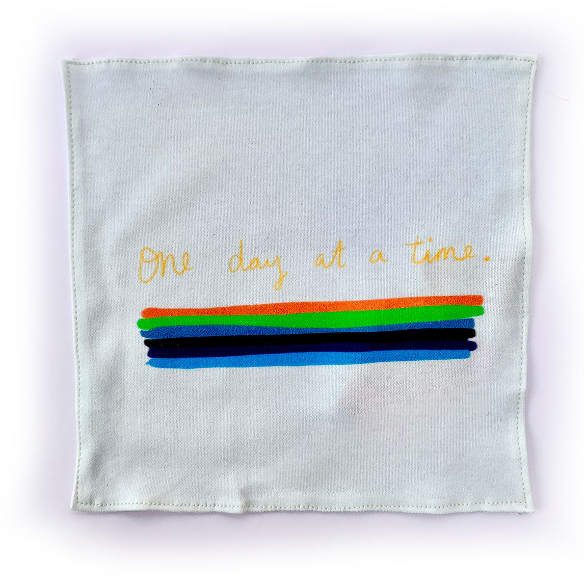 One day at a time organic cotton handkerchief