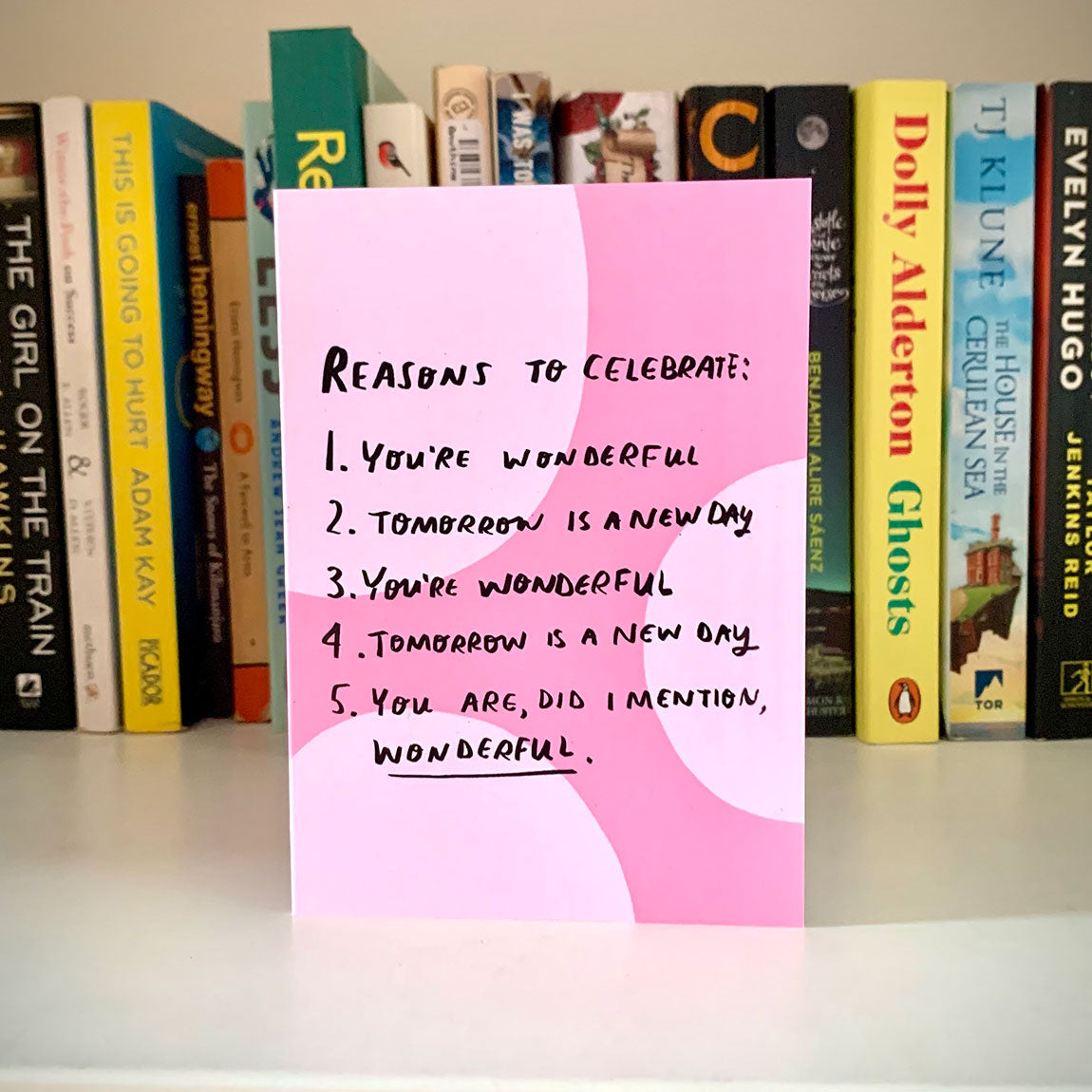 Reasons to celebrate card