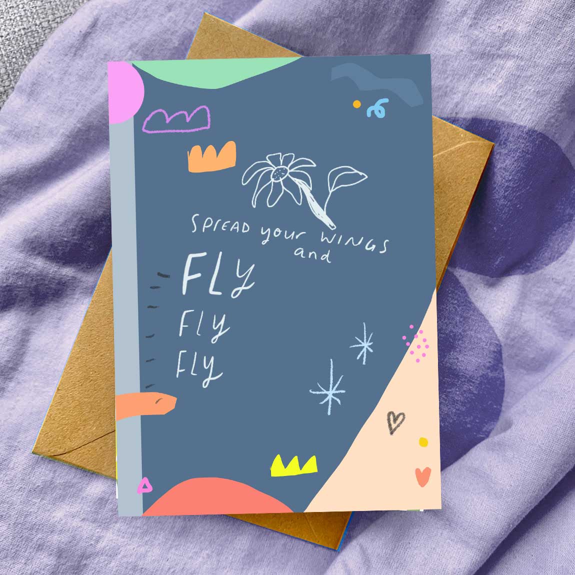 Spread your wings and fly fly fly card