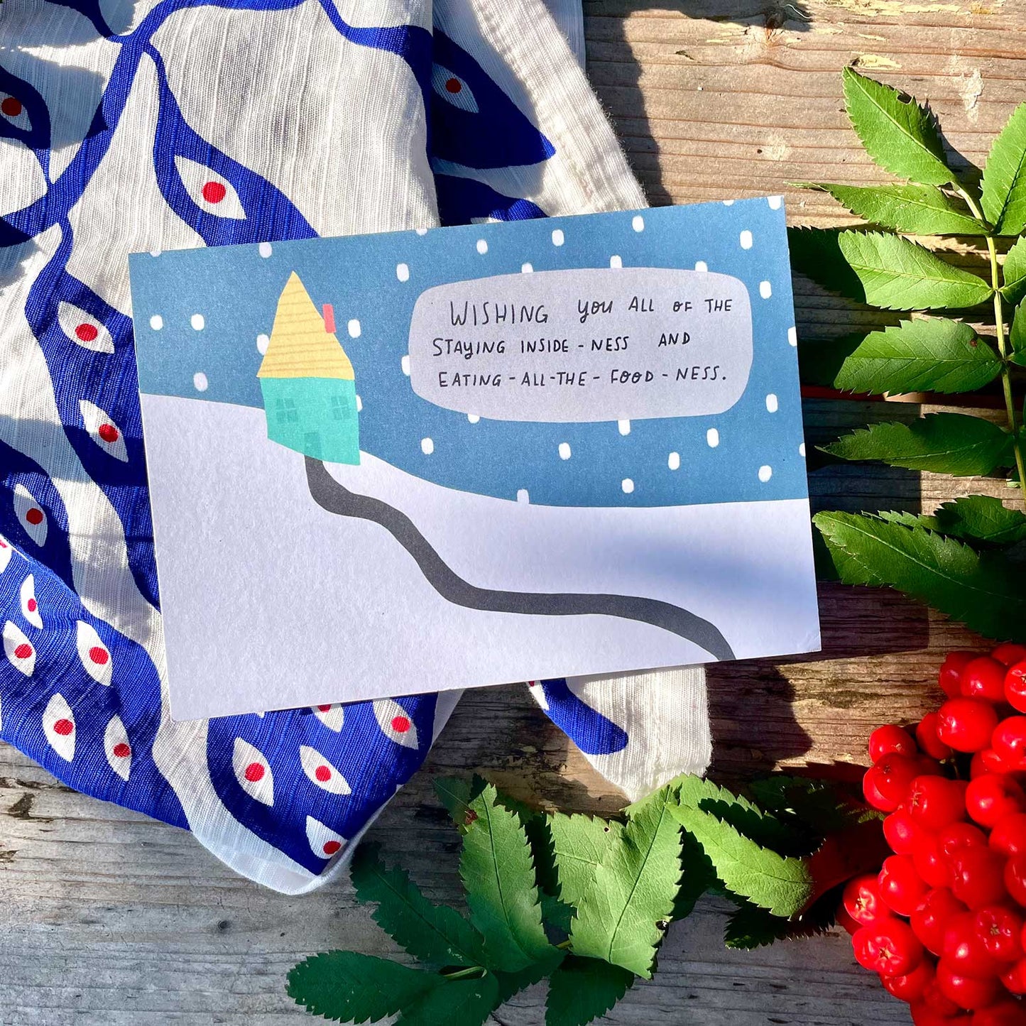 Staying inside-ness christmas card