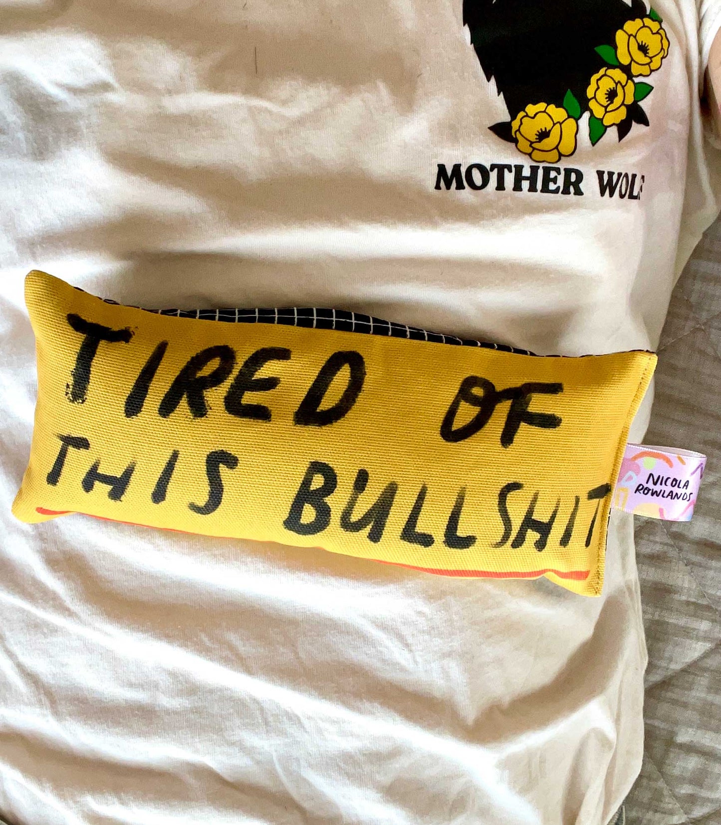 TIRED OF THIS BULLSH*T Handmade Lavender Bag: for zen, meditation deep sleep and yoga