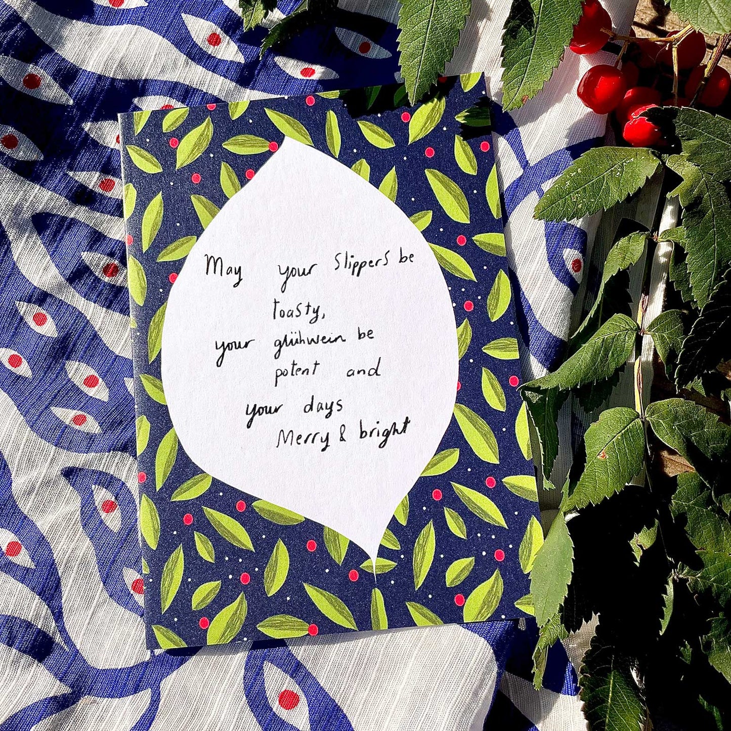 Holly Merry Christmas card