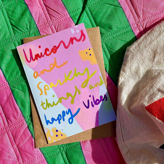 Unicorns & Sparkly Things card