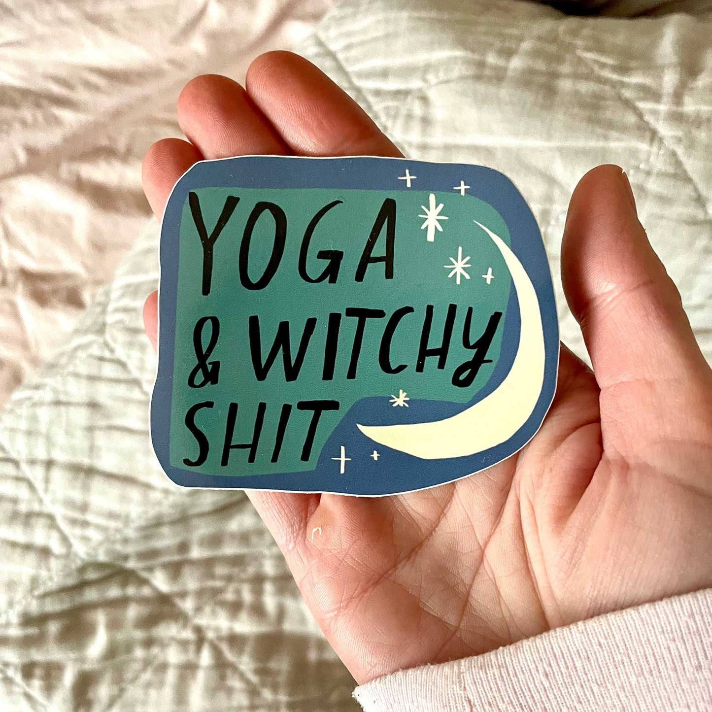 Yoga & Witchy Shit Vinyl Sticker