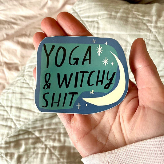 Yoga & Witchy Shit Vinyl Sticker