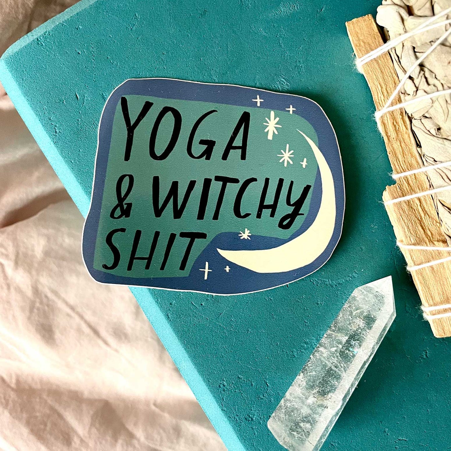 Yoga & Witchy Shit Vinyl Sticker