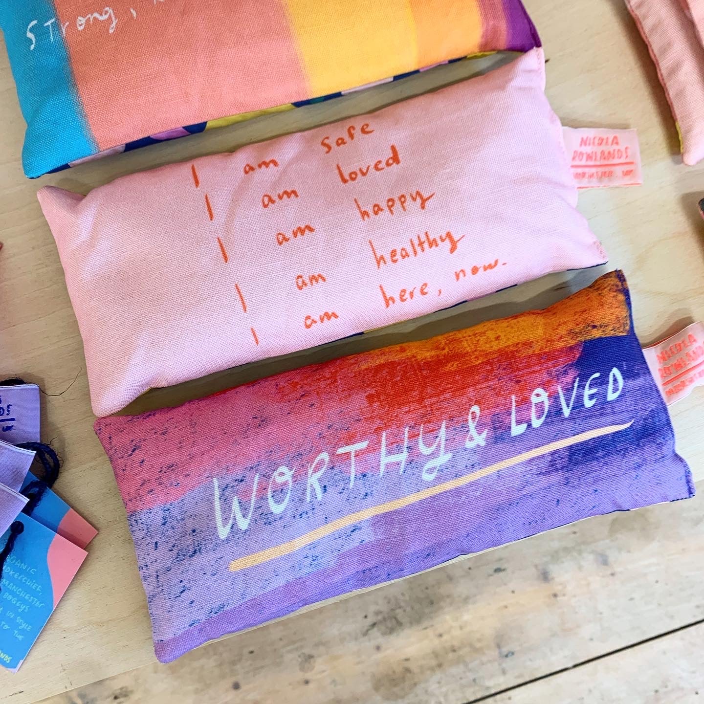 WORTHY & LOVED Handmade affirmation Lavender Bag: for zen, meditation deep sleep and yoga