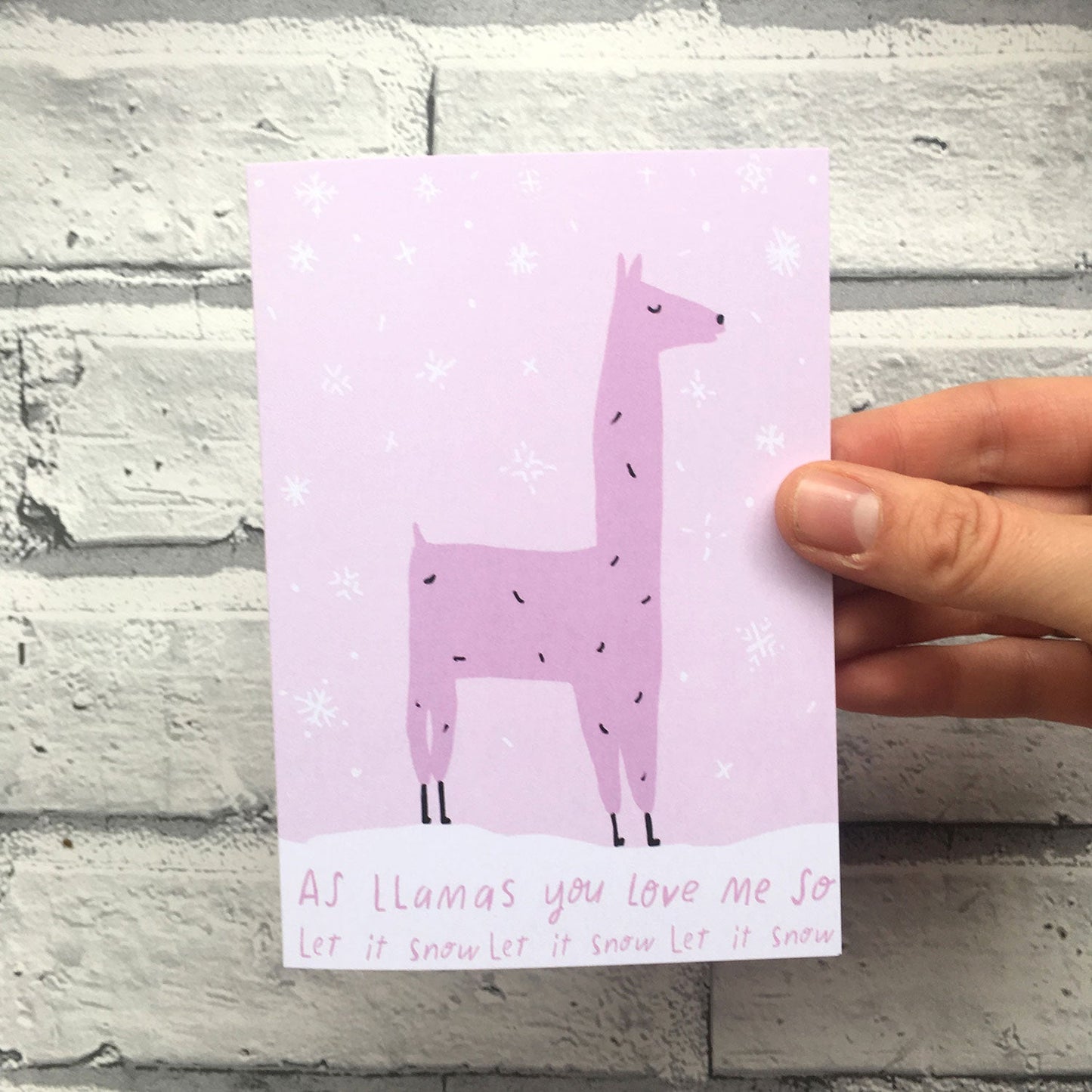 Llamas holiday card