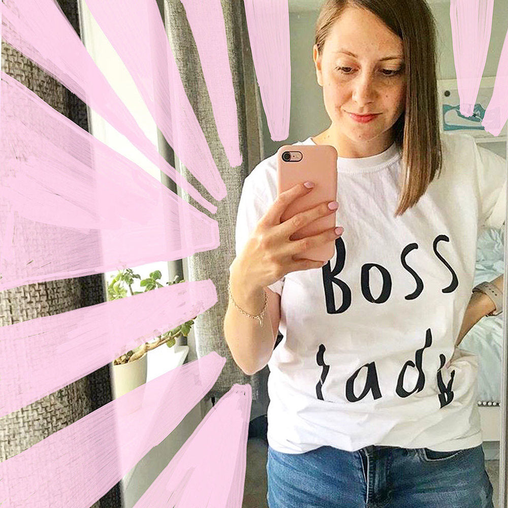 Boss Lady Tee Organic cotton: white