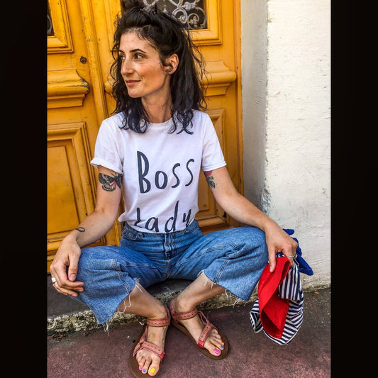 Boss Lady Tee Organic cotton: white