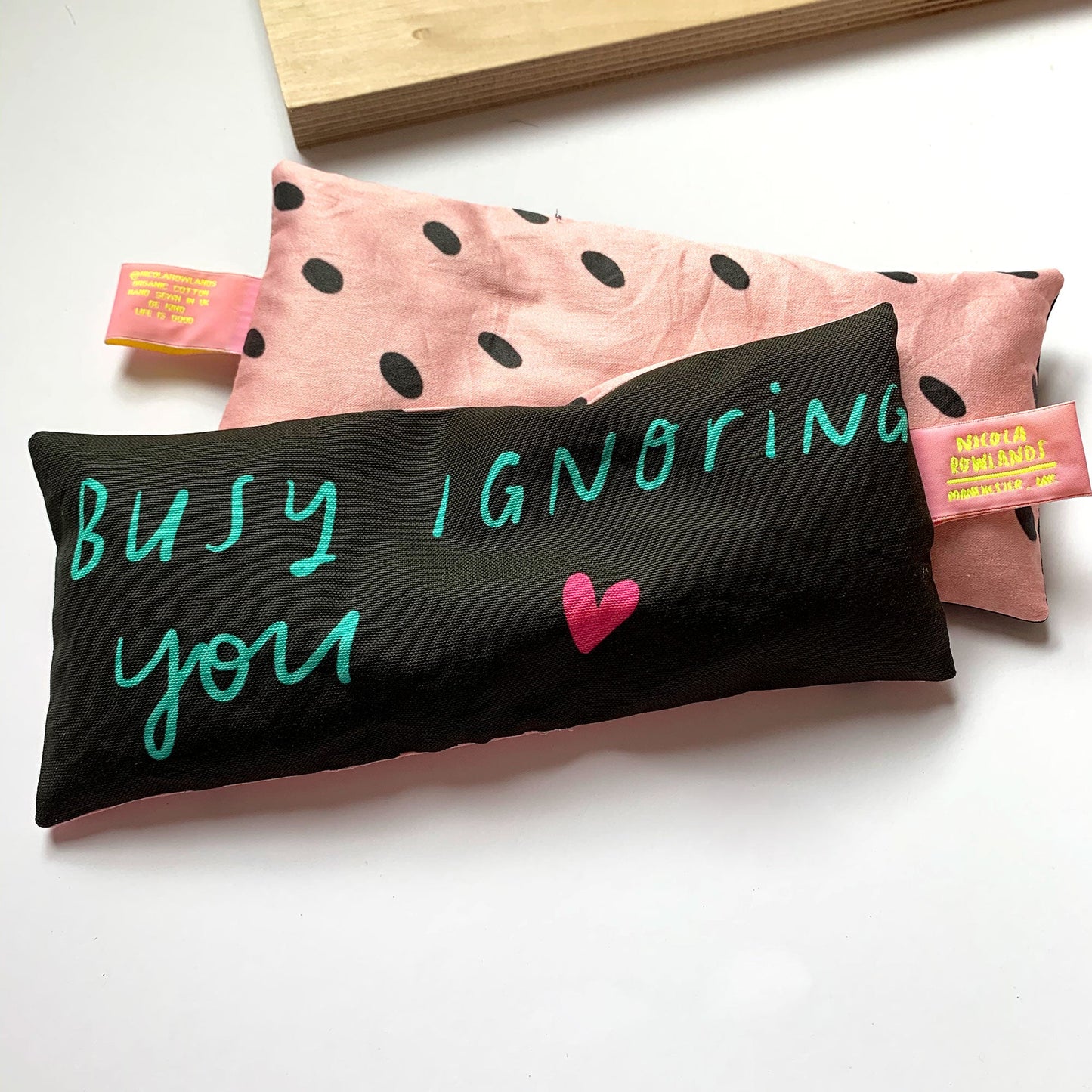 Handmade Lavender Bag: BUSY IGNORING YOU
