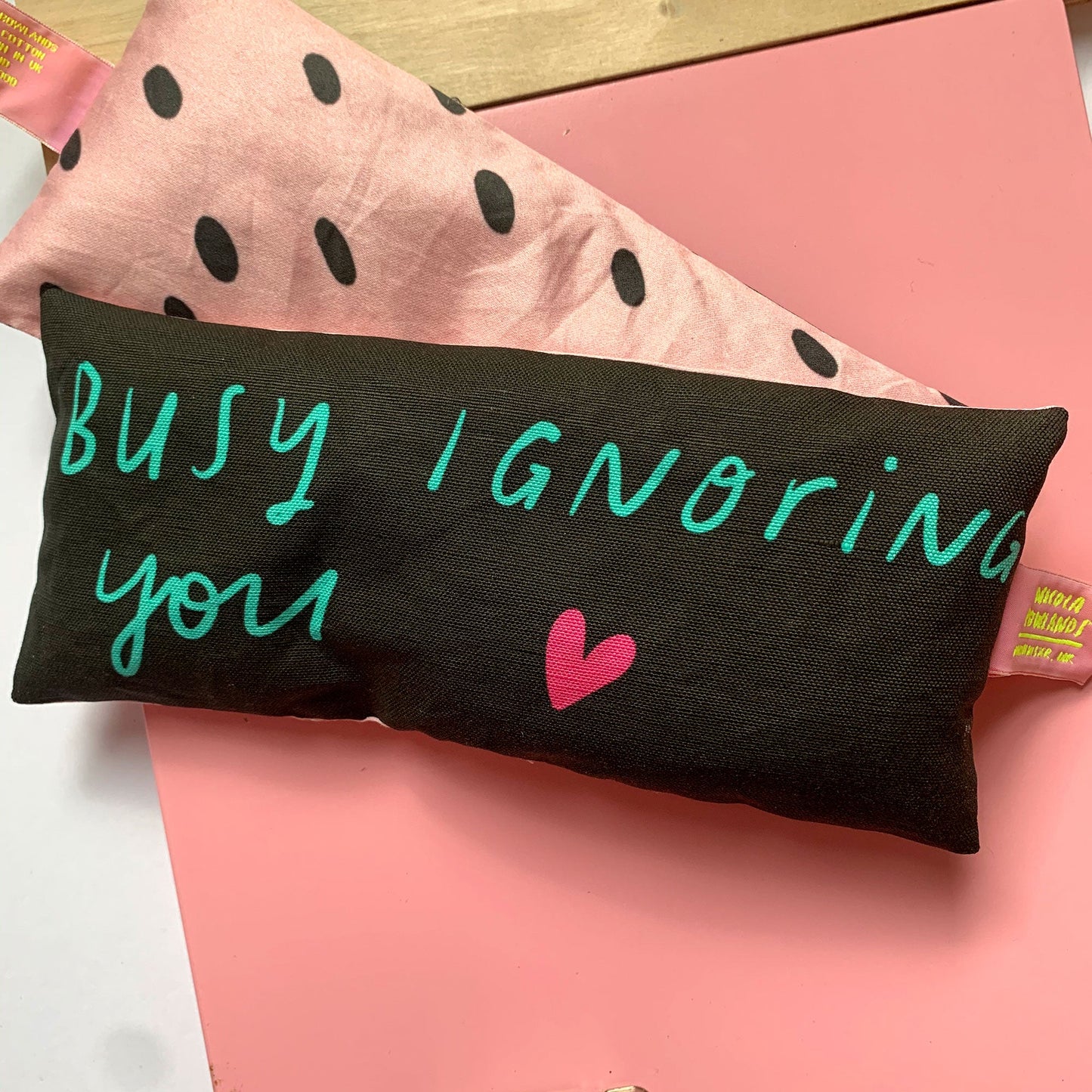 Handmade Lavender Bag: BUSY IGNORING YOU