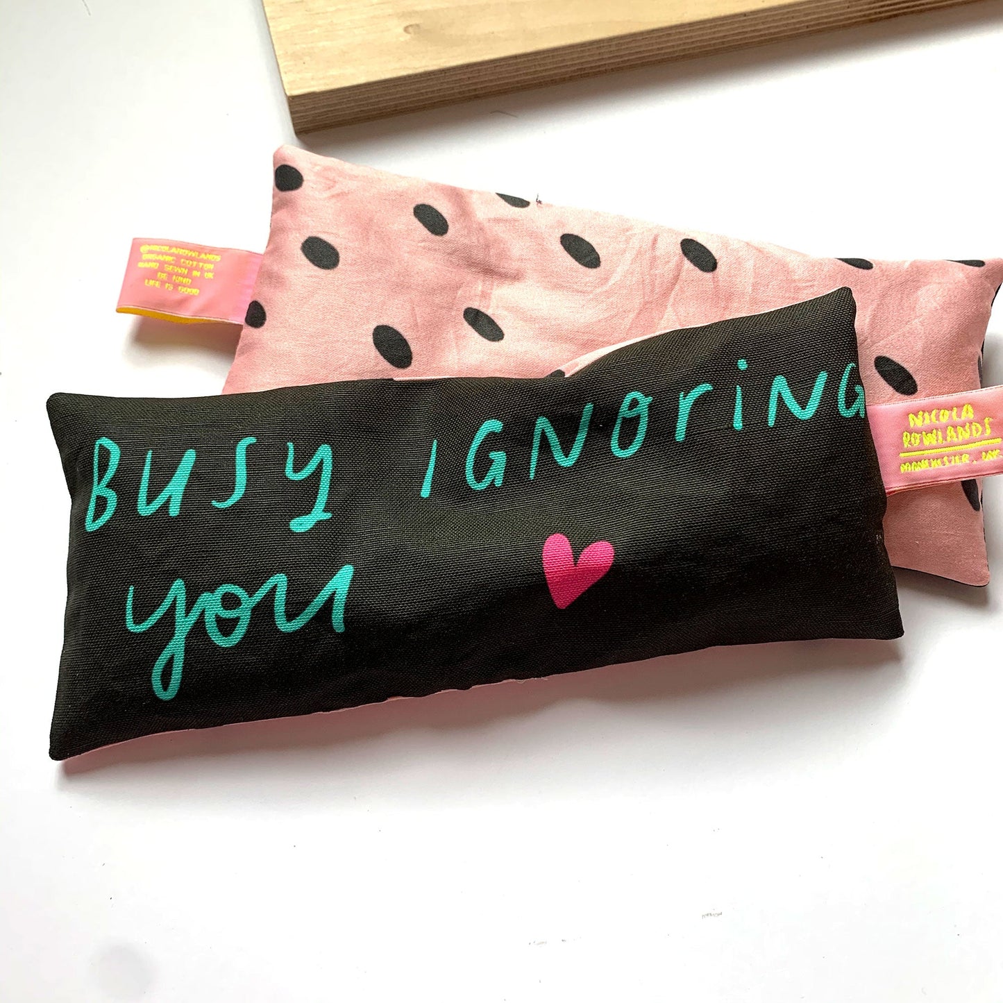 Handmade Lavender Bag: BUSY IGNORING YOU