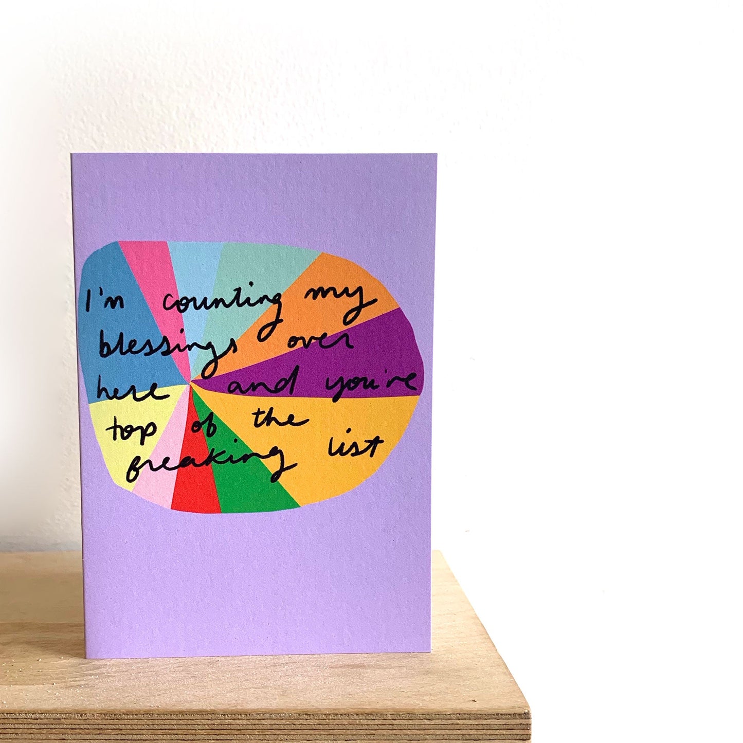 Counting my blessings card