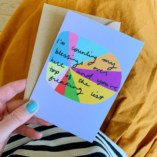 Counting my blessings card