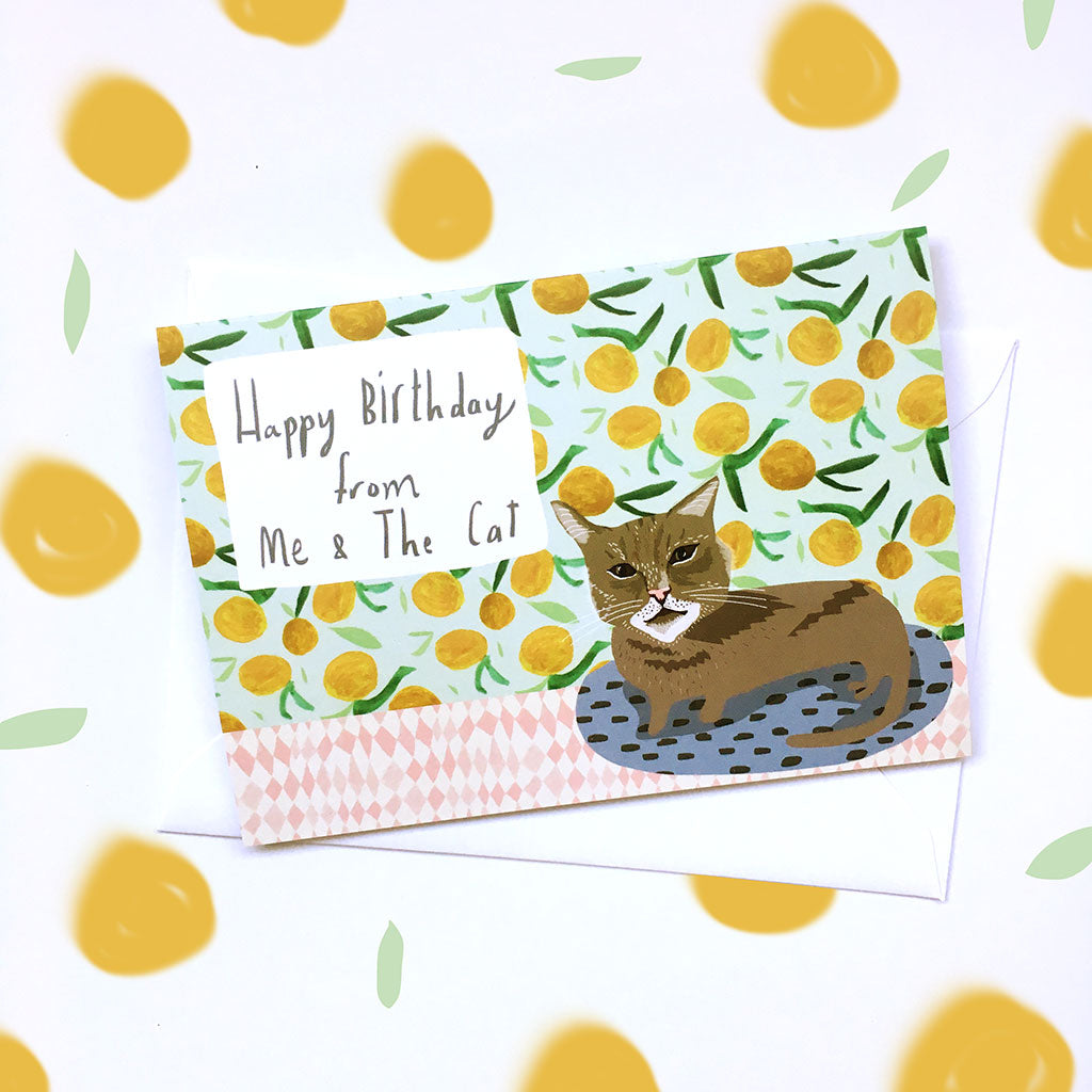 Happy Birthday from me & The Cat card