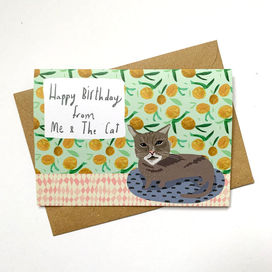 Happy Birthday from me & The Cat card