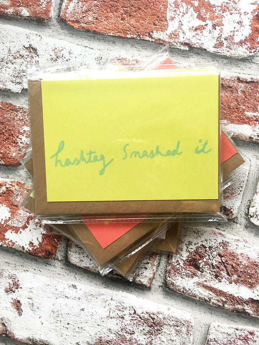 Hashtag Smashed it card