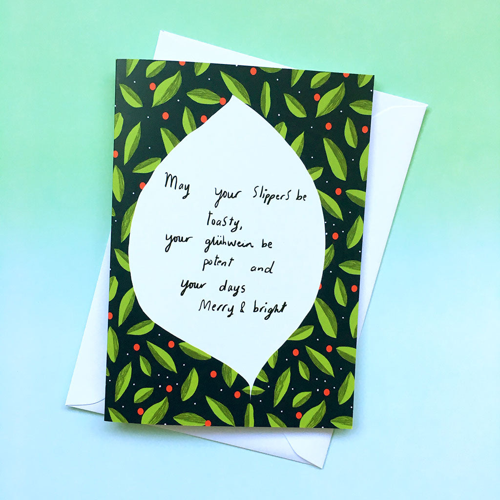 Holly Merry Christmas card