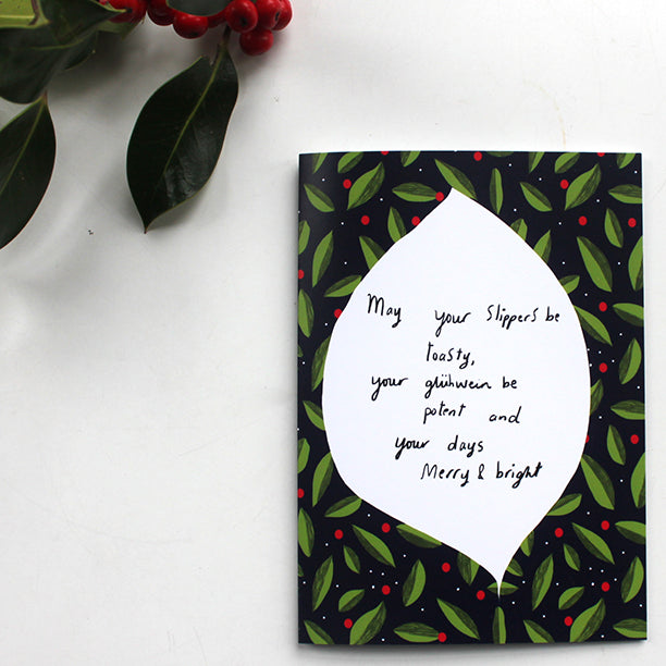 Holly Merry Christmas card