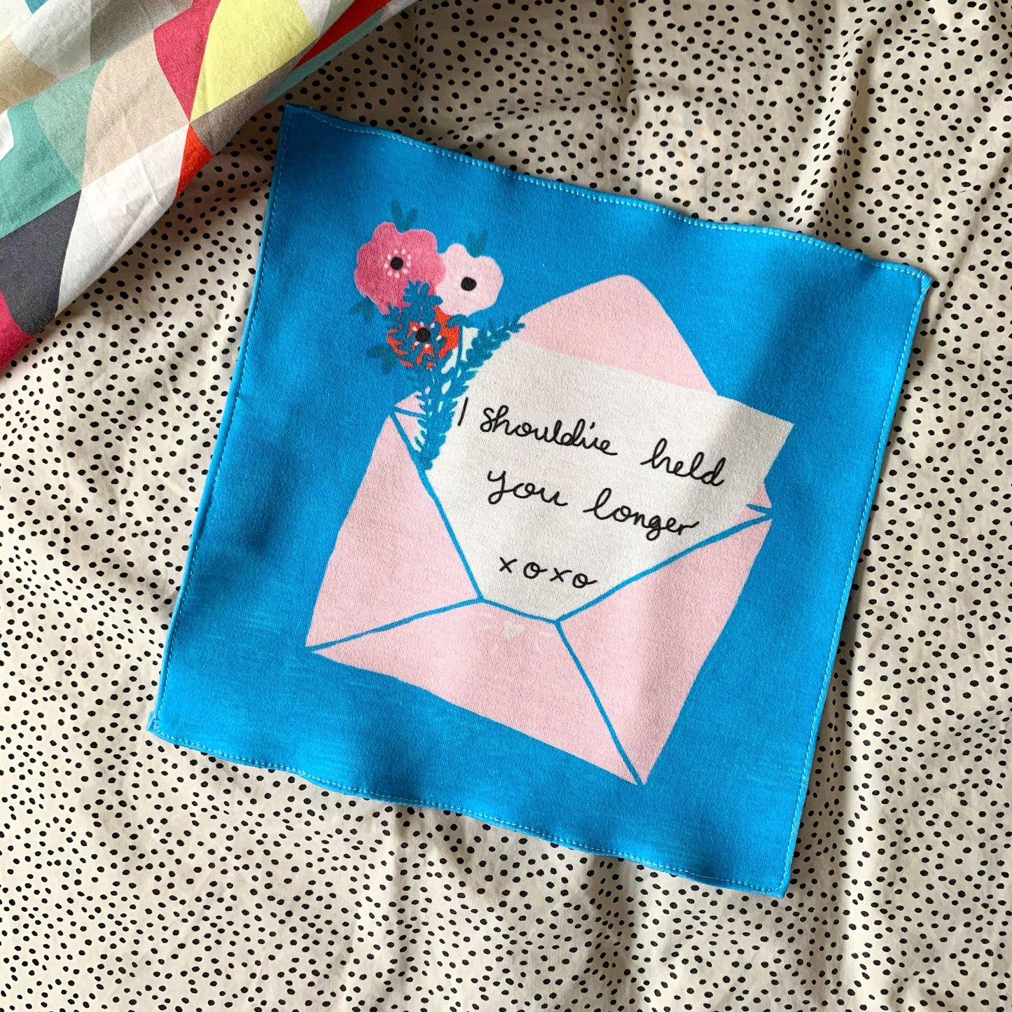 Organic cotton handkerchief Special Edition Nicola x Nicola collaboration Envelope