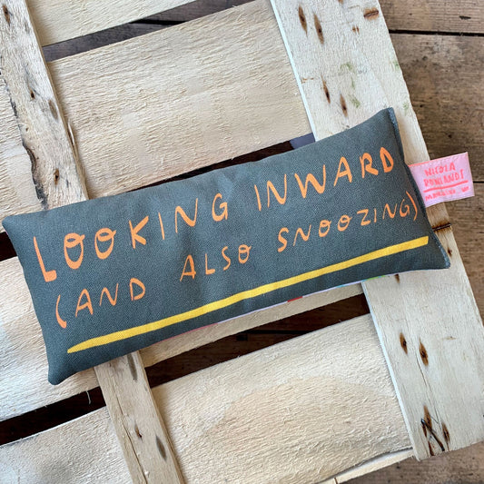 Looking Inward and also snoozing - Handmade Lavender Eye Bag