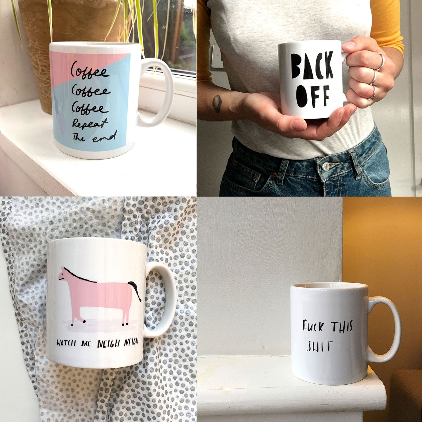 Three mugs of your choice