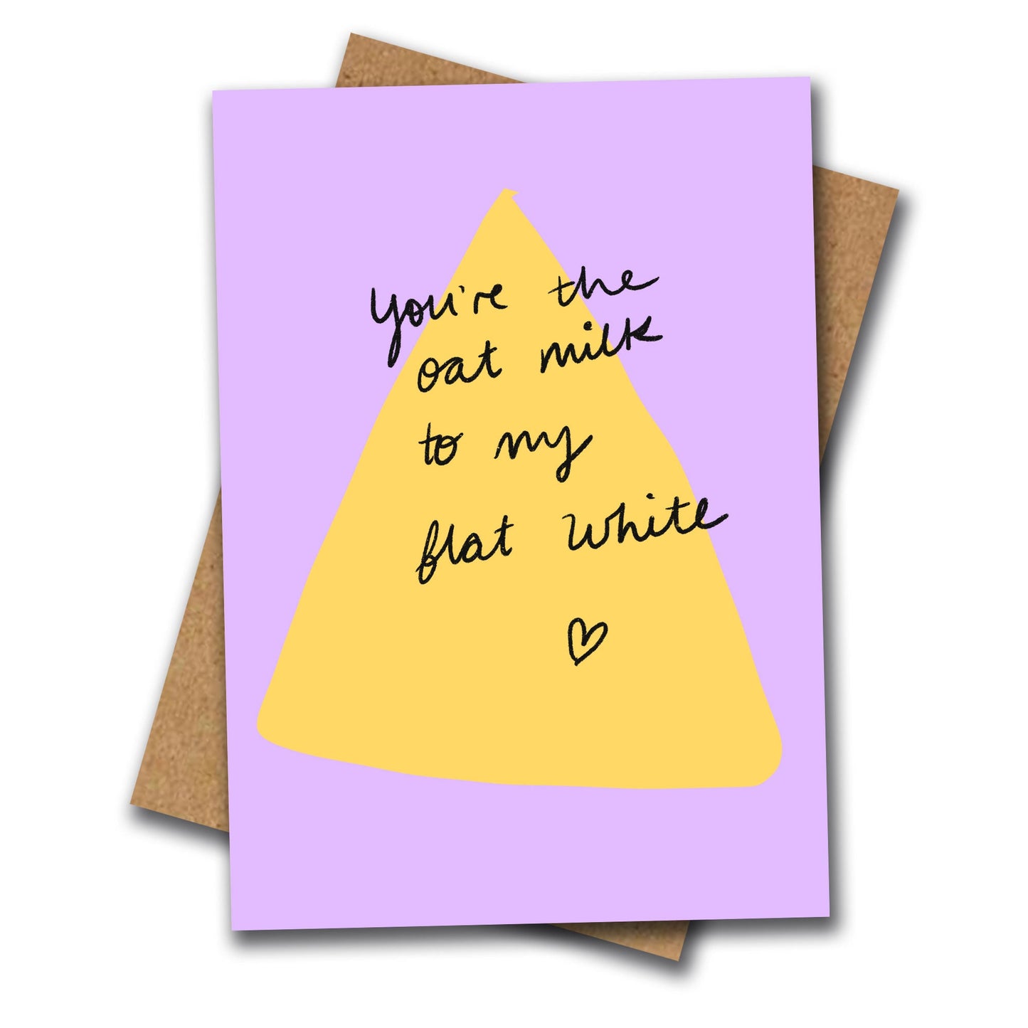 Oat milk to my flat white card