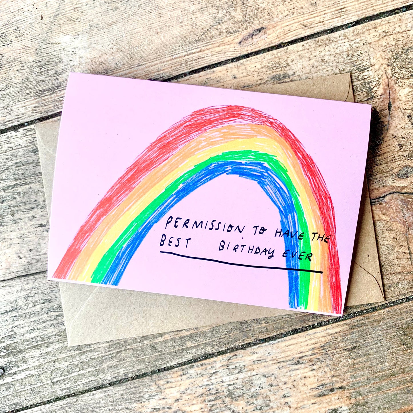 Permission to have a great birthday greeting card