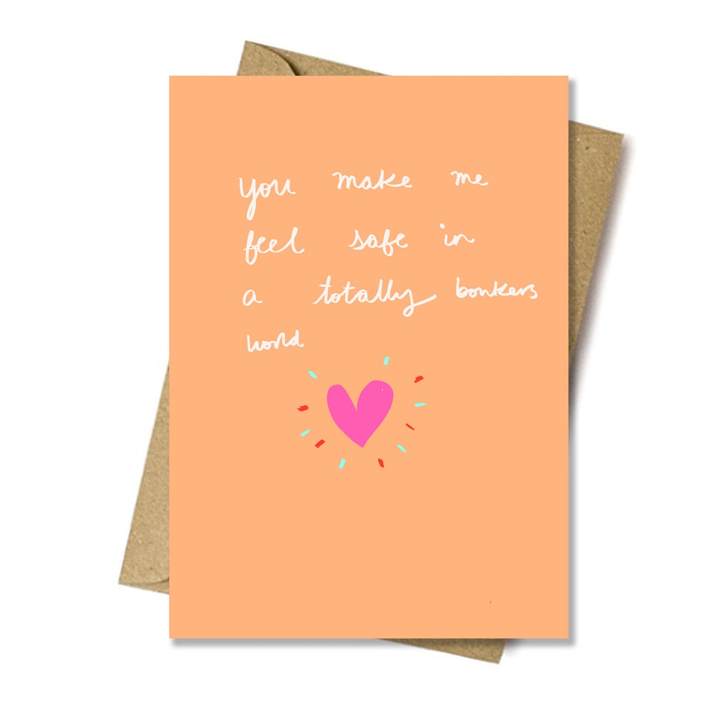 Safe in a bonkers world card