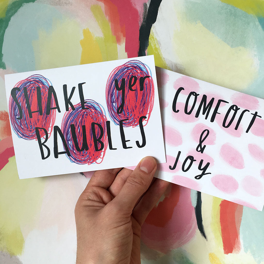 Shake yer Baubles xmas card