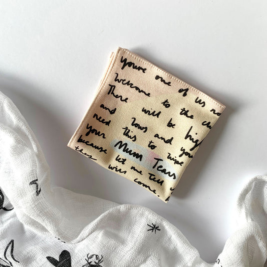 Sisterhood of Motherhood organic cotton handkerchief